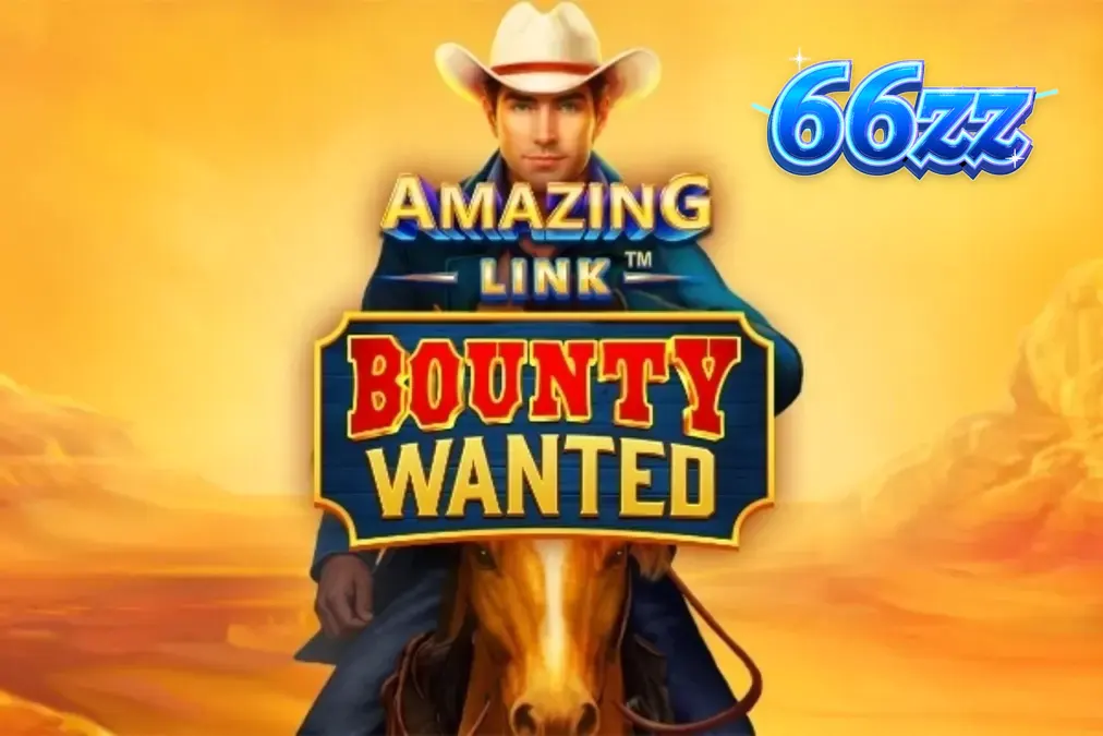 Amazing Link Bounty Wanted স্লটের মরুভূমি থিমযুক্ত ইন্টারফেস এবং গানসলিঙ্গার সিলুয়েট